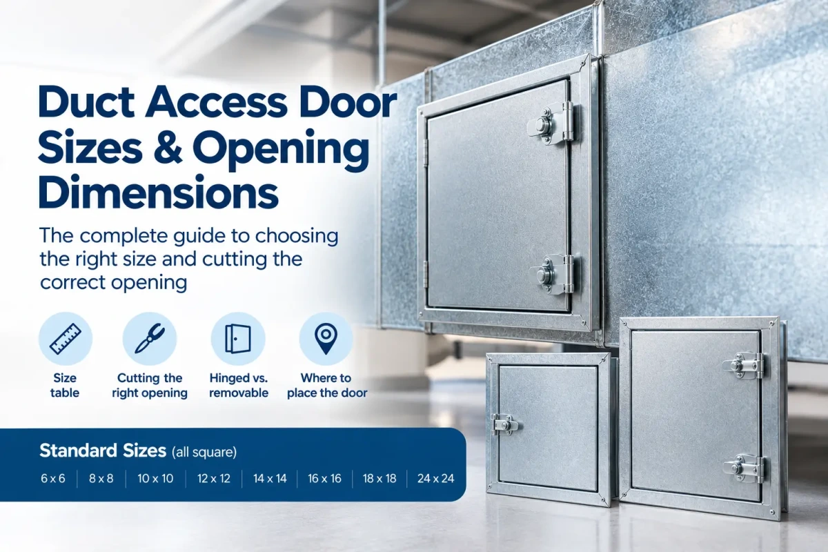 Karp KHD hinged and KCD removable duct access doors
