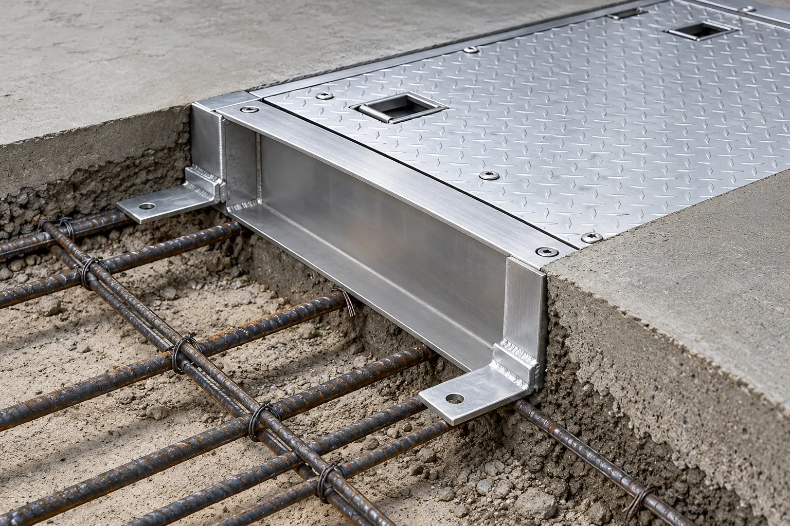 Flush, square and braced before the pour.